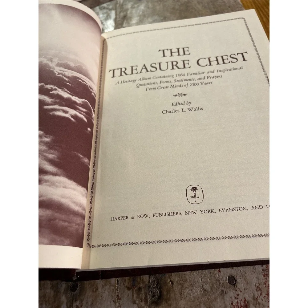 Charles L. Wallis The Treasure Chest Book Inspirational 1965 Hardcover& Box 3/25
